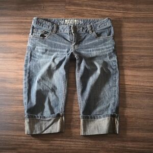 Y2K MOSSIMO Low Rise Cuffed Bermuda Shorts Vintage Size 7 Juniors